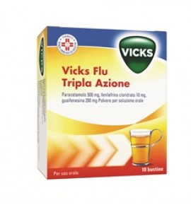 Vicks Flu Tripla Azione Polvere 10 bustine